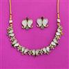 Antique Mother Of Pearl Necklace With Mehndi Plating