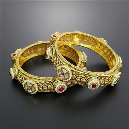 Antique Openable Bangles With Gold Plating