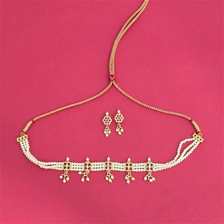 Antique Choker Necklace With Gold Plating