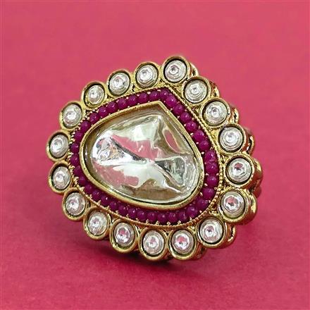 Antique Adjustable Ring With Mehndi Plating