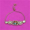 Antique Adjustable Bracelet With Mehndi Plating