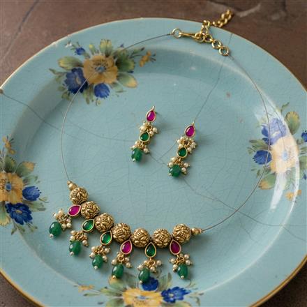 Antique Classic Pendant Set With Gold Plating