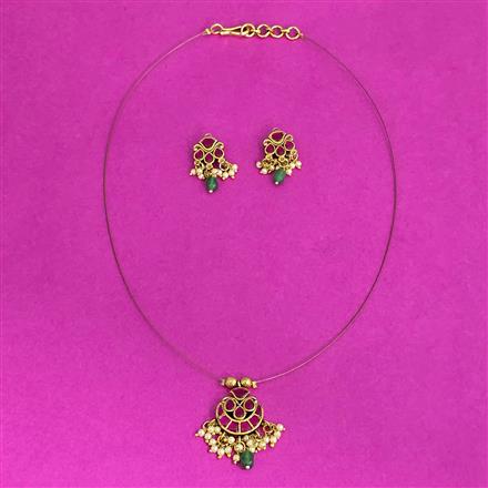Antique Classic Pendant Set With Gold Plating