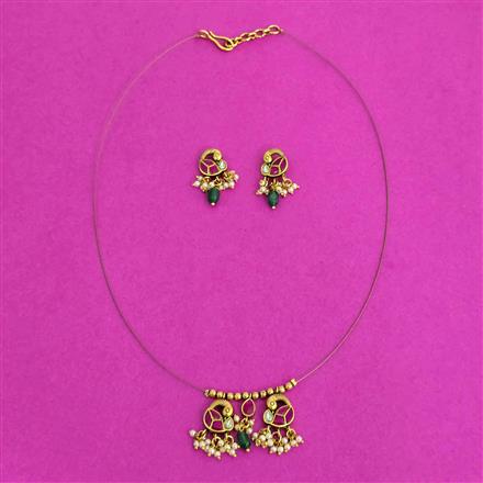 Antique Classic Pendant Set With Gold Plating