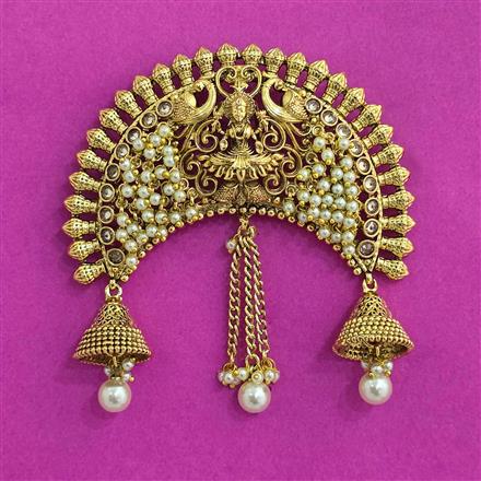 Antique Classic Hair Brooch With Gold Plating