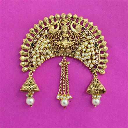 Antique Classic Hair Brooch With Gold Plating