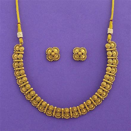Antique Classic Necklace With Matte Gold Plating