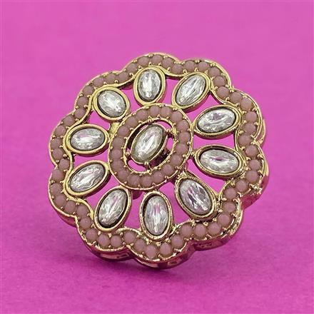 Antique Adjustable Ring With Mehndi Plating