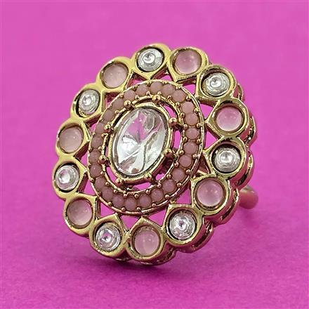 Antique Adjustable Ring With Mehndi Plating