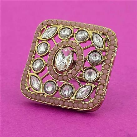 Antique Adjustable Ring With Mehndi Plating