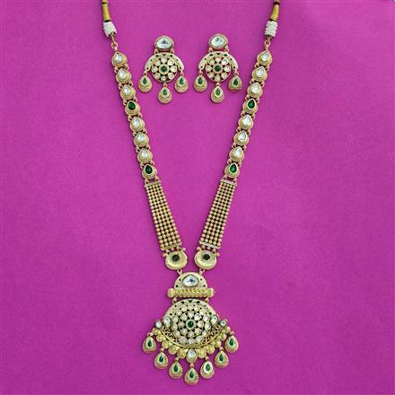 Antique Meenakari Necklace With Matte Gold Plating