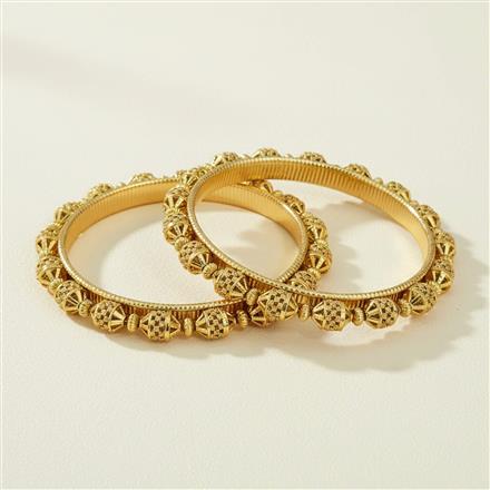 Antique Plain Gold Bangles With Gold Plating