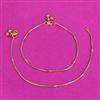 Antique Plain Gold Payal With Gold Plating