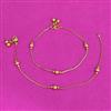 Antique Plain Gold Payal With Gold Plating