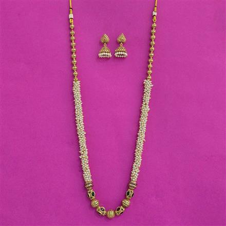 Antique Mala Necklace Set With Gold Plating