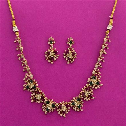 Antique Classic Necklace With Matte Gold Plating