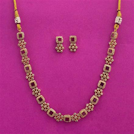 Antique Classic Necklace With Matte Gold Plating