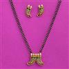 Antique Classic Mangalsutra With Matte Gold Plating