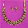 Antique South Indian Necklace Set With Matte Gold Plating