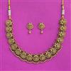 Antique South Indian Necklace Set With Matte Gold Plating