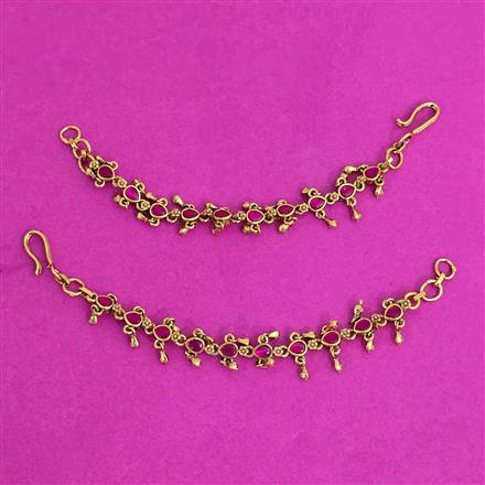 Antique Classic Ear Chain With Matte Gold Plating