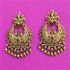Antique South Indian Earring With Matte Gold Plating
