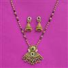 Antique Classic Pendant Set With Matte Gold Plating