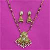 Antique Classic Pendant Set With Matte Gold Plating