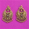 Antique Peacock Earring With Matte Gold Plating