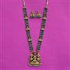 Antique South Indian Necklace Set With Matte Gold Plating