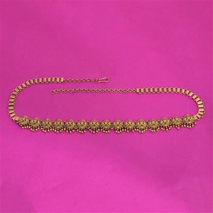 Antique Temple Belt With Matte Gold Plating