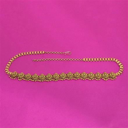 Antique Temple Belt With Matte Gold Plating