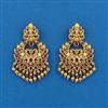 Antique Temple Earring With Matte Gold Plating
