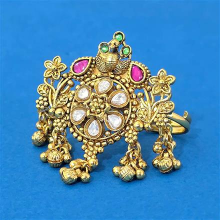 Antique Adjustable Ring With Gold Plating