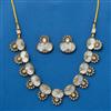 Antique Mother Of Pearl Necklace With Mehndi Plating