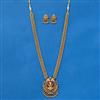 Antique Temple Necklace With Matte Gold Plating