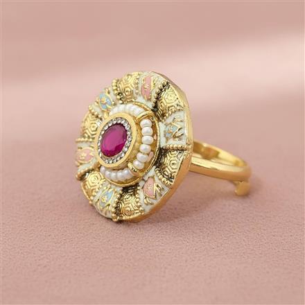 Antique Adjustable Ring With Gold Plating