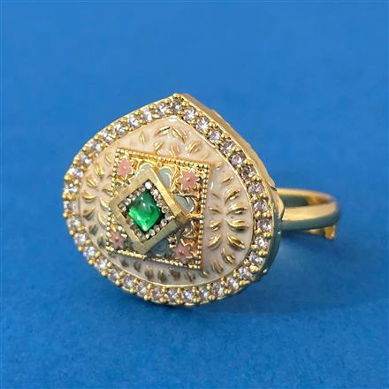 Antique Adjustable Ring With Gold Plating