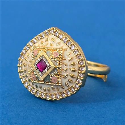 Antique Adjustable Ring With Gold Plating