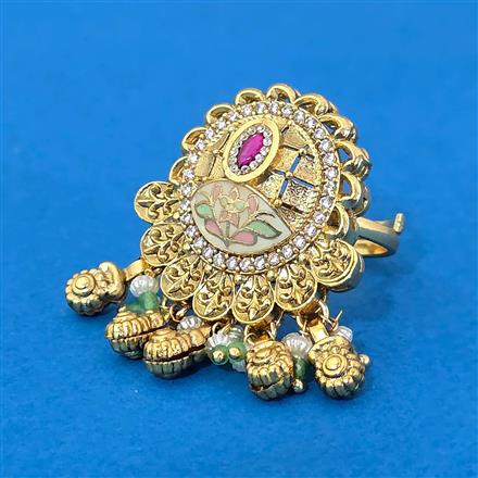 Antique Adjustable Ring With Gold Plating
