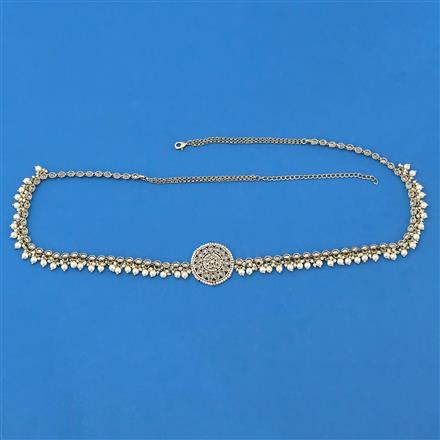 Antique Moti Belt With Mehndi Plating