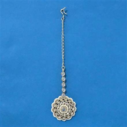 Antique Moti Tikka With Mehndi Plating