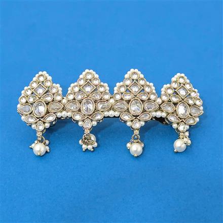 Antique Classic Hair Clip With Mehndi Plating