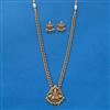 Antique Temple Necklace With Matte Gold Plating