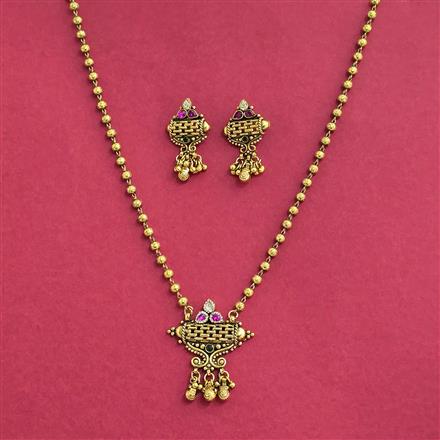 Antique Classic Pendant Set With Gold Plating