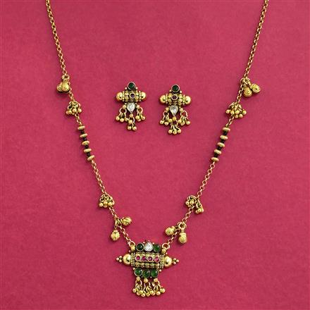 Antique Classic Pendant Set With Gold Plating