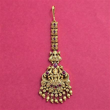 Antique Temple Tikka With Gold Plating