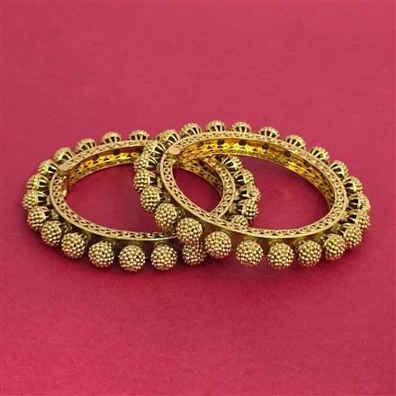 Antique Plain Gold Bangles With Gold Plating