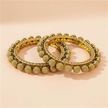 Antique Plain Gold Bangles With Gold Plating