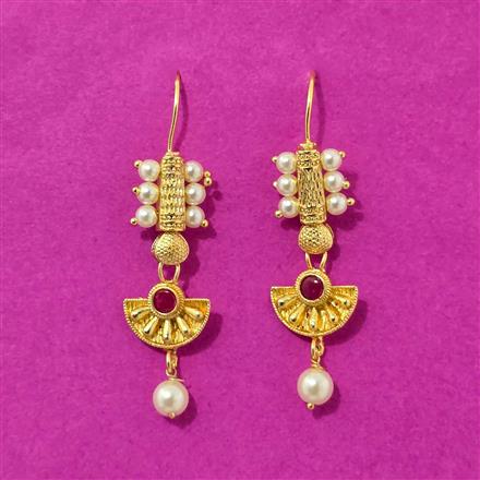 Antique Moti Earring With Gold Plating